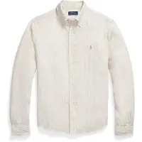 Ralph Lauren Chemise camel / blanc
