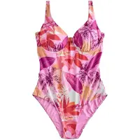Next Maillot de bain 'Tummy Control' rose / rose foncé / rouge / blanc