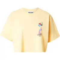 Moschino T-shirt jaune / lavande / noir / blanc