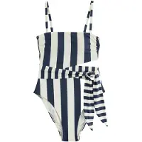 Next Maillot de bain modelant crème / bleu marine