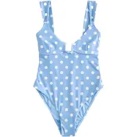Next Maillot de bain bleu ciel / blanc