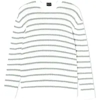 Armani Exchange pour homme. XM002172AF18754F0193 Pull col rond blanc cassé et vert (S), Casuel, Coton