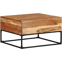 Prolenta Table basse exclusive - Dimensions : 68 x 68 x 41 cm - Bois massif d'acacia