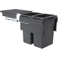 Hailo Collecteur de déchets 3619731 CE Slide Euro-Cargo 2x 38 litres