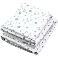 TupTam Ensemble de literie à motifs pour enfants : couette toutes saisons, couette, oreiller et taie d'oreiller (2 pièces), couleur : Galaxie grise, dimensions : 135 x 100 cm