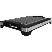 Cecotec Tasty&Grill 2000 Inox LineStone, Puissance 2000 W, finitions acier inoxydable, Thermostat réglable, surface Grill