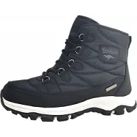 Kangaroos K-FW Bonnie : chaussures pour enfants, bottes d'hiver pour garçons, bottes à lacets, couleur noire, modèle de loisirs