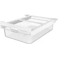 Rotho Tiroir réfrigérateur - Transparent - Blanc - Plastique - 2600 ml
