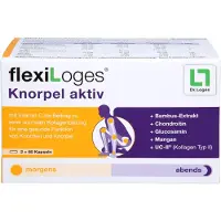 Dr. Loges + Co. GmbH FlexiLoges Cartilage Actif : gélules pour le matin et le soir, 120 gélules
