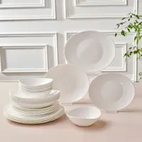 Karaca White Pure 24 pièces pour 6 personnes Service de table en verre