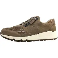 Libelle : Chaussures de sport pour femmes, type lacets, couleur marron, style décontracté