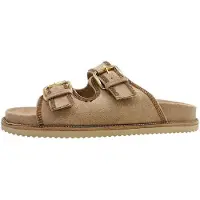 Post Xchange : Sandales pour femmes, type pantoufle, semelle intérieure beige, style décontracté
