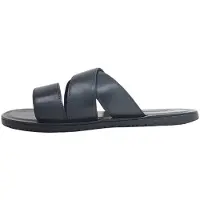 Lerros - Pantoufles pour hommes, couleur noire, style décontracté