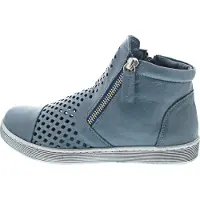 Andrea conti Chaussures de ville pour femmes, bottines, fermeture éclair, bleu, style décontracté