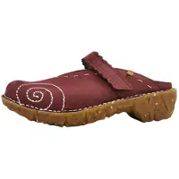 El naturalista Yggdrasil : Sandales confortables pour femmes, modèle sabots, couleur rouge, pour un usage quotidien