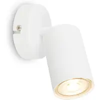 Briloner Spot LED 1-flamme - IP20 - D.80x155mm - métal blanc mat - GU10 max. 9W - orientable -