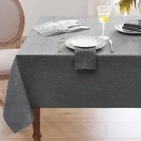 OEM Nappe carrée lavable 100 x 100 cm, aspect lin, idéale pour l'extérieur, le jardin et les mariages