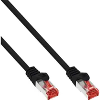 InLine 76133S Câble patch, S/FTP (PiMf), Cat.6, 250MHz, PVC, CCA, noir, 0,3m