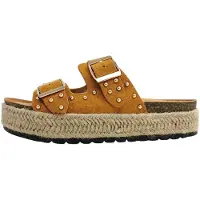 Meyla Bandana Meyla Siena : Sandales confortables en cuir marron, idéales pour les loisirs