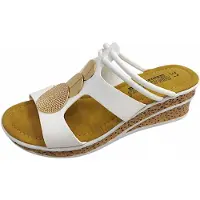 Post Xchange : Sandales plates pour femmes, couleur blanche, style décontracté