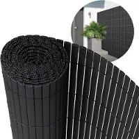 OEM Panneau de protection pour balcon en PVC - 160 x 400 cm - Anthracite - Triple renfort
