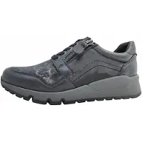 Libelle : Chaussures de sport pour femmes, modèle à lacets, couleur noire, style décontracté