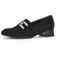 Gabor : chaussures basses, mocassins, couleur noire, pour le quotidien