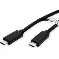 Roline Câble compatible USB 3.2 Gen 2, C-C, ST/ST, 10Gbit/s, Emark, 85W, noir, 7 m (11.02.9067)