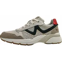Mustang - Chaussures de sport pour femmes, type lacets, couleur beige, style décontracté