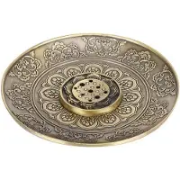 OEM Support à encens en bronze, brûleur d'encens rond, cendrier décoratif, accessoires pour l'encens à usage domestique