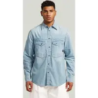 G-Star Dakota Regular Fit Long Sleeve Shirt Bleu XS Homme