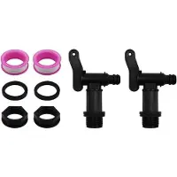 OEM Robinet de vidange d'eau de pluie noir en plastique