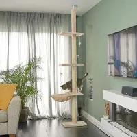 Markenlos Grande tour d'escalade pour chats avec maisonnette