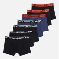 Jack & Jones Homme lot de sept caleçons uni Sense Noir/Dark Navy/Dark Navy/Oceana/Oceana/Noir/Noir