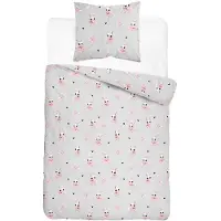 Detexpol Linge de lit, parure de lit en coton pour enfants 160 x 200 xoxo 5858a Lapin