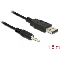 DeLOCK 1.8m USB 2.0-A/2.5mm câble audio 1,8 m 2,5 mm USB Type-A Noir