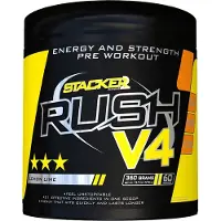 Stacker2 Rush V4 (60 doses) – Saveur citron-lime – Complément alimentaire pré-entraînement – Booster pré-entraînement