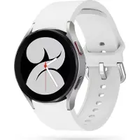 Tech-Protect Smartwatch Samsung Galaxy Watch 4 bracelet, couleur blanche (TPU guma), Sangles de montre, Blanc