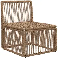 vidaXL Canapé sans accoudoirs , beige, en polyrotin