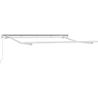vidaXL Store à enrouleur gris clair et blanc 400 x 350 cm