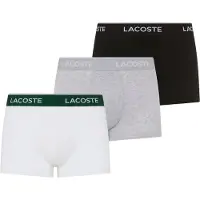 Lacoste Boxers gris chiné / pétrole / noir / blanc