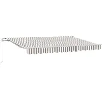 vidaXL Store coulissant gris clair et blanc 3 x 2,5 m