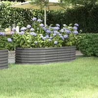 Prolenta Maison Exclusive - Lit surélevé de jardin Acier galvanisé 152x80x36 cm gris