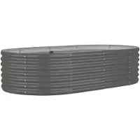 Syfax Lit surélevé de jardin Acier galvanisé 152x80x36 cm gris