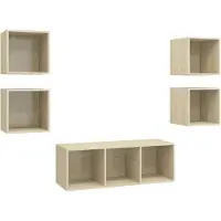 vidaXL Ensemble d'armoires TV 5 pièces en bois composite chêne Sonoma