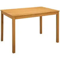 vidaXL Table à manger 110 x 75 x 75 cm Bois massif de chêne naturel Rectangulaire