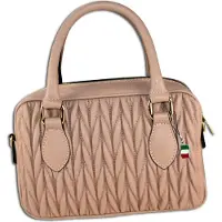 DrachenLeder Florence Femme Sac à main, sac à bandoulière Sac en cuir vieux rose OTM815A