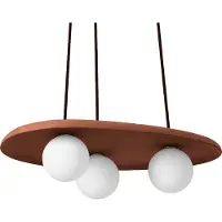 Ledvance DECOR Suspension Clay Nest en terre cuite, avec corps de lampe en forme de nid en brun, 3 flammes, douille enfichable G9, pour un éclairage moderne en intérieur, ampoules non comprises.