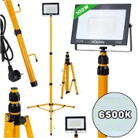 GEKO Lampe de travail LED 100W, 6500K, avec trépied réglable