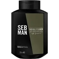 Sebastian SebMan The Multitasker 3in1 Shampoo 250ml - Hair, Beard & Body Wash
